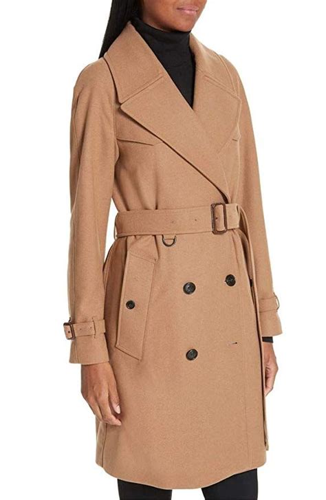 burberry cranston belted wool blend trench|Burberry trench coat designer.